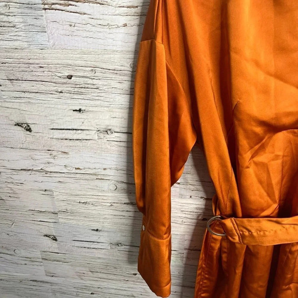 Sosken orange long sleeve dress  with belt Nordstrom size 1 small - Picture 12 of 12